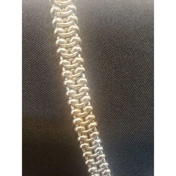 Monet Women's Sliver Signed 22'' Chain 5/16'' Wide Necklace - Picture 3 of 7